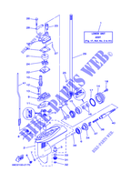 BOITIER D'HELICE ET TRANSMISSION 1 pour Yamaha F4A Manual Starter, Tiller Handle, Manual Tilt, Shaft 15