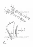 ARBRE A CAMES / CHAINE DE DISTRIBUTION pour Yamaha SIDEWINDER M-TX LE 153 de 2018