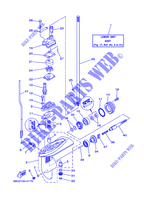 BOITIER D'HELICE ET TRANSMISSION 1 pour Yamaha F4A 4 Stroke, Manual Starter, Tiller Handle, Manual Tilt de 2007