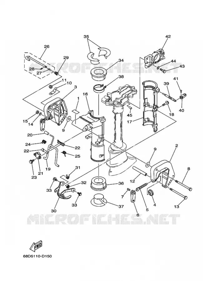 SUPPORT Yamaha OUTBOARD ENGINES 4hp (2.9kW) 2007 F4  F4A