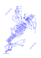 ALLUMAGE pour Yamaha F4A Manual Starter, Tiller Handle, Manual Tilt, Shaft 20