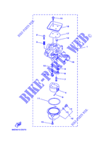CARBURATEUR pour Yamaha F4A Manual Starter, Tiller Handle, Manual Tilt, Shaft 15