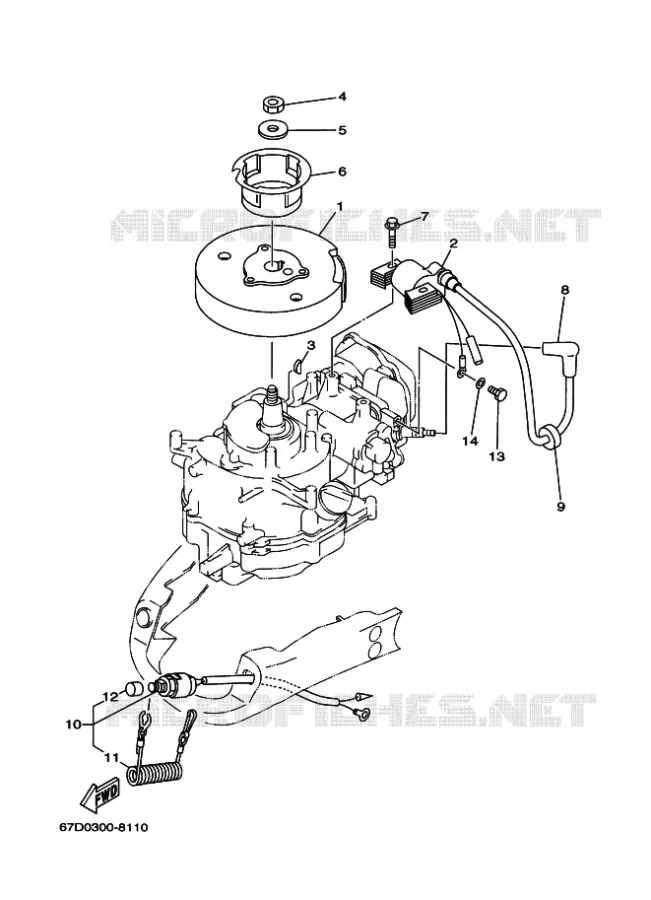 ALLUMAGE Yamaha OUTBOARD ENGINES 4hp (2.9kW) 2005 F4  F4AMHS