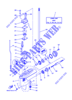 BOITIER D'HELICE ET TRANSMISSION 1 pour Yamaha F4A Manual Starter, Tiller Handle, Manual Tilt, Shaft 20