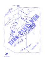 CARENAGE SUPERIEUR pour Yamaha F4A Manual Starter, Tiller Handle, Manual Tilt, Shaft 20