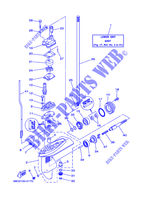 BOITIER D'HELICE ET TRANSMISSION 1 pour Yamaha F4M Manual Start, Manual Tilt, Tiller Handle, Shaft 15