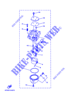 CARBURATEUR pour Yamaha F4M Manual Start, Manual Tilt, Tiller Handle, Shaft 15