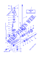 BOITIER D'HELICE ET TRANSMISSION 1 pour Yamaha F4A Manual Starter, Tiller Handle, Manual Tilt, Shaft 15