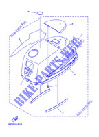 CARENAGE SUPERIEUR pour Yamaha F4A Manual Starter, Tiller Handle, Manual Tilt, Shaft 15