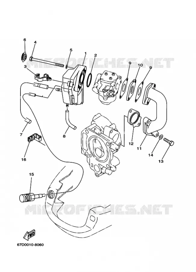 ADMISSION Yamaha OUTBOARD ENGINES 4hp (2.9kW) 2003 F4  F4AMHS