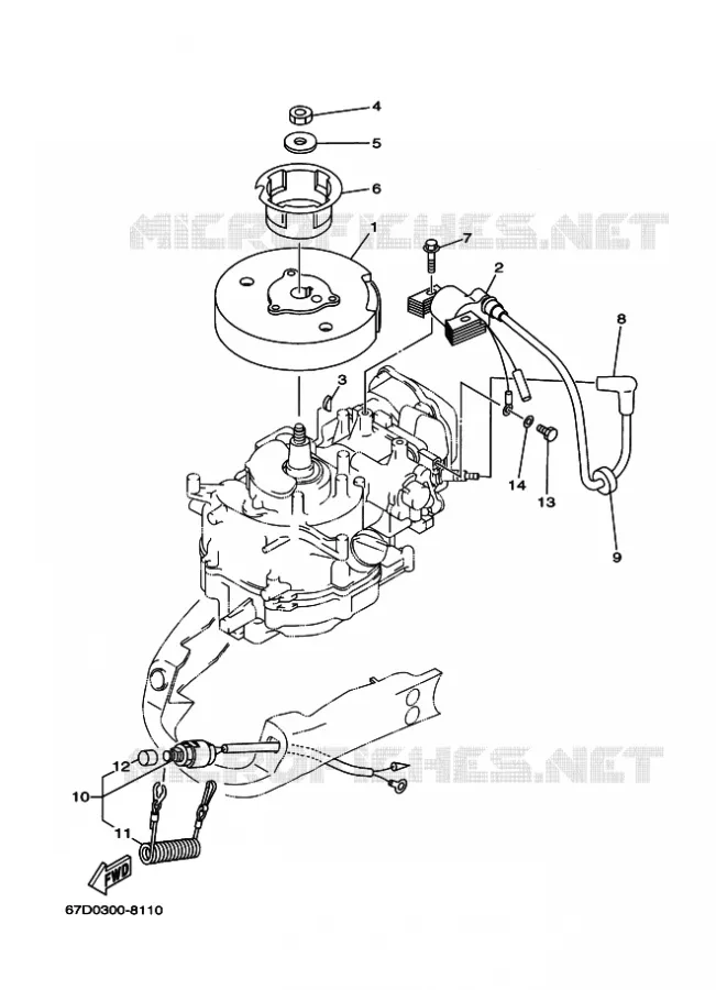 ALLUMAGE Yamaha OUTBOARD ENGINES 4hp (2.9kW) 2003 F4  F4AMHS