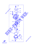 CARBURATEUR pour Yamaha F4A Manual Starter, Tiller Handle, Manual Tilt, Shaft 15