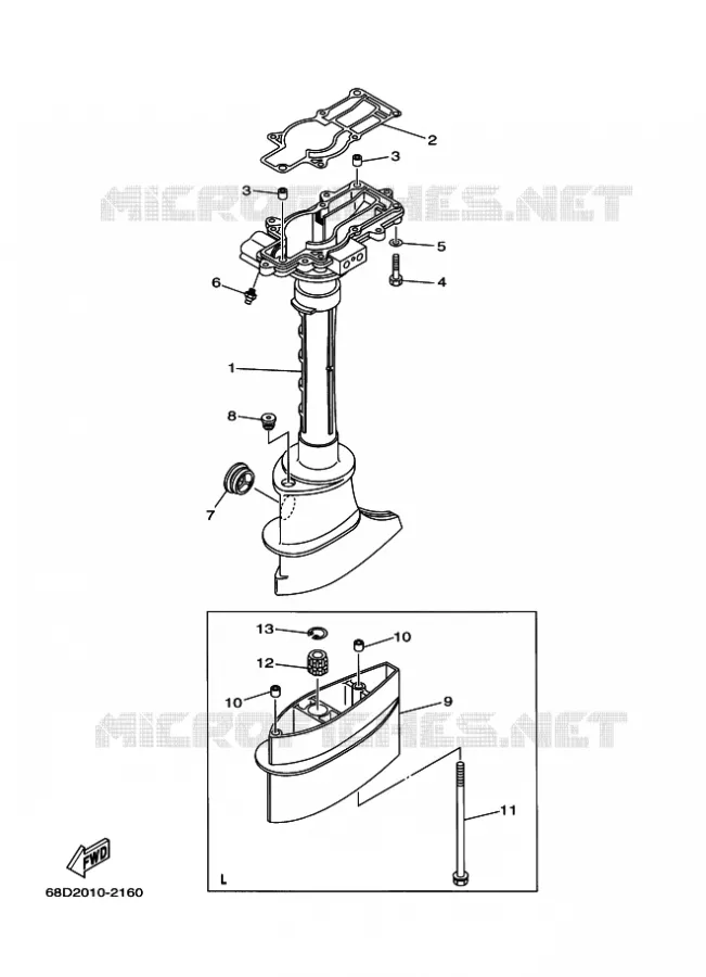 FOURREAU - FUT Yamaha OUTBOARD ENGINES 4hp (2.9kW) 2003 F4  F4AMHS
