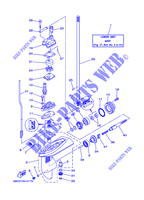 BOITIER D'HELICE ET TRANSMISSION 1 pour Yamaha F4A Manual Starter, Tiller Handle, Manual Tilt, Shaft 20