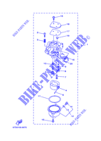CARBURATEUR pour Yamaha F4A Manual Starter, Tiller Handle, Manual Tilt, Shaft 20