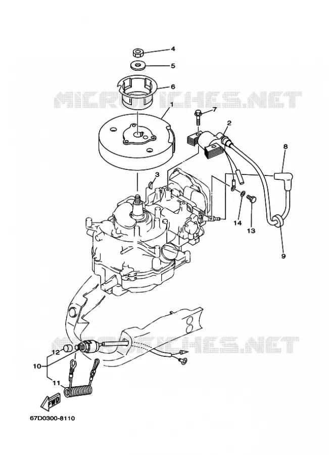 ALLUMAGE Yamaha OUTBOARD ENGINES 4hp (2.9kW) 2003 F4  F4AMHL