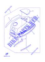 CARENAGE SUPERIEUR pour Yamaha F4A 4 Stroke, Manual Starter, Tiller Handle, Manual Tilt de 2001