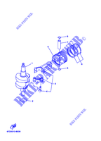 VILEBREQUIN / PISTON pour Yamaha F4A 4 Stroke, Manual Starter, Tiller Handle, Manual Tilt de 2001