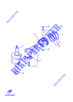 VILEBREQUIN / PISTON pour Yamaha F4A 4 Stroke, Manual Starter, Tiller Handle, Manual Tilt de 2001