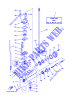 BOITIER D'HELICE ET TRANSMISSION 1 pour Yamaha F4A 4 Stroke, Manual Starter, Tiller Handle, Manual Tilt de 2000
