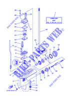BOITIER D'HELICE ET TRANSMISSION 1 pour Yamaha F4A 4 Stroke, Manual Starter, Tiller Handle, Manual Tilt de 2000
