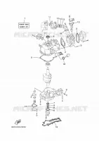 KIT DE REPARATION 1 pour Yamaha F4B Manual Starter, Tiller Handle, Manual Tilt, Shaft 20