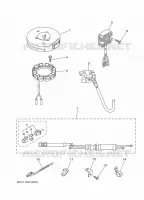 PIÈCES OPTIONNELLES pour Yamaha F4B Manual Starter, Tiller Handle, Manual Tilt, Shaft 20