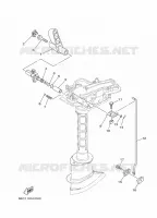 COMMANDE D'ACCELERATEUR pour Yamaha F4B Manual Starter, Tiller Handle, Manual Tilt, Shaft 20