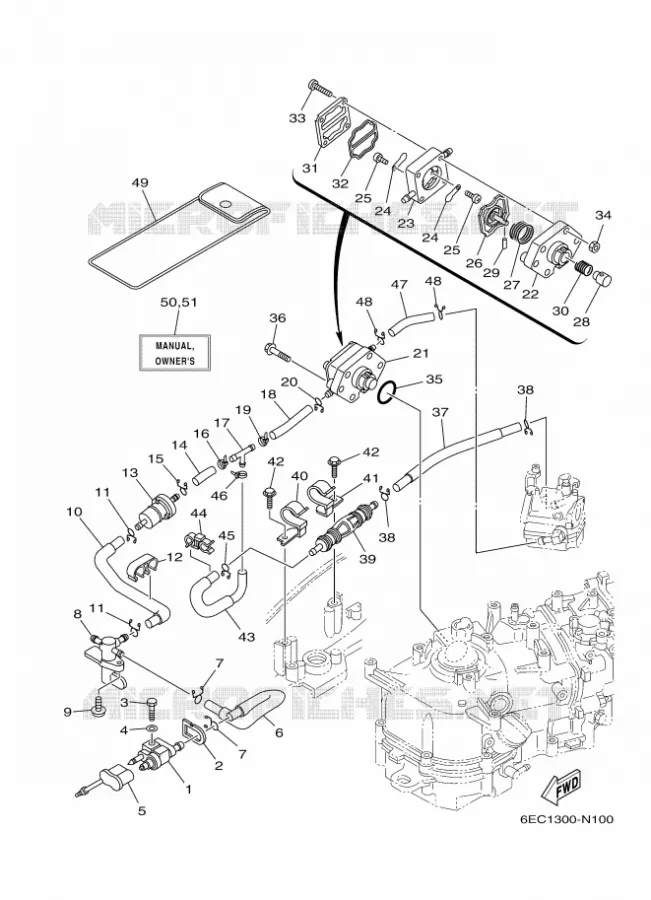 ALIMENTATION CARBURANT 2 Yamaha OUTBOARD ENGINES 4hp (2.9kW) 2016 F4  F4BMHS