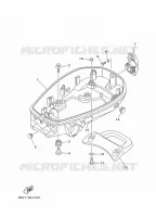 CAPOT INFERIEUR pour Yamaha F4B Manual Starter, Tiller Handle, Manual Tilt, Shaft 15