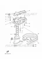 FOURREAU   FUT pour Yamaha F4B Manual Starter, Tiller Handle, Manual Tilt, Shaft 15