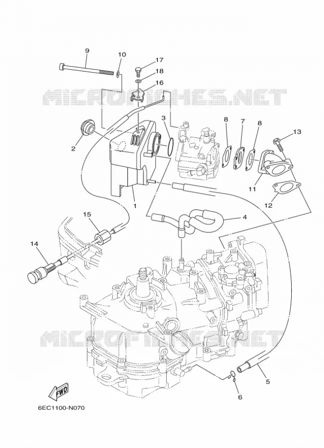 ADMISSION Yamaha OUTBOARD ENGINES 5hp (3.7kW) 2016 F5  F5AMHL