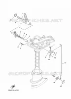 COMMANDE D'ACCELERATEUR pour Yamaha F5A Manual Starter, Tiller Handle, Manual Tilt, Shaft 20