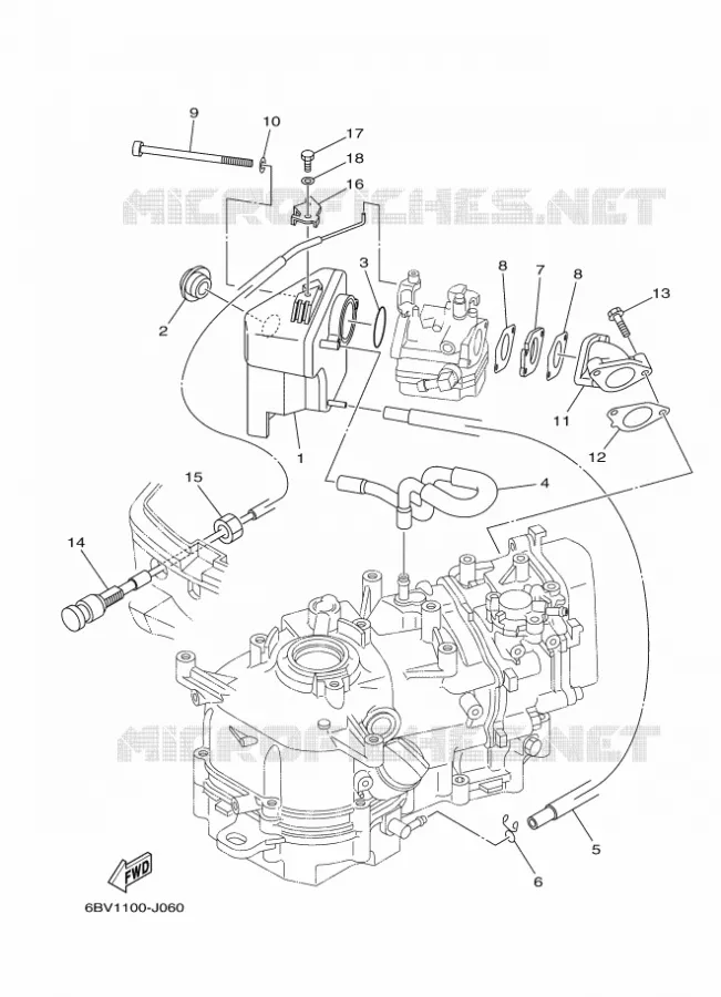 ADMISSION Yamaha OUTBOARD ENGINES 5hp (3.7kW) 2012 F5  F5AMHS
