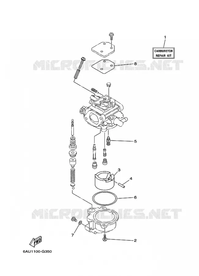 KIT DE REPARATION 2 (F6A) Yamaha OUTBOARD ENGINES 6hp (4.4kW) 2006 F6  F6A