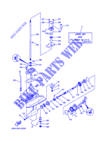 BOITIER D'HELICE ET TRANSMISSION 1 pour Yamaha F6A Manual Starter, Tiller Handle, Manual Tilt, Shaft 20