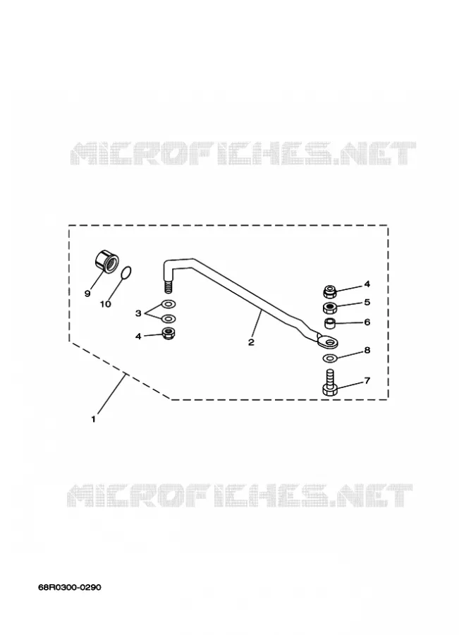 FIXATION DE DIRECTION Yamaha OUTBOARD ENGINES 6hp (4.4kW) 2004 F6  F6AMHS