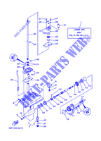 BOITIER D'HELICE ET TRANSMISSION 1 pour Yamaha F6M Manual Start, Manual Tilt, Tiller Control, Shaft 20
