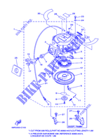 DEMARREUR pour Yamaha F6M Manual Start, Manual Tilt, Tiller Control, Shaft 20