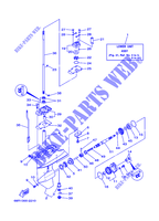 BOITIER D'HELICE ET TRANSMISSION 1 pour Yamaha F6M Manual Start, Manual Tilt, Tiller Control, Shaft 20