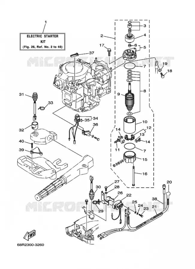 PIÈCES OPTIONNELLES Yamaha OUTBOARD ENGINES 6hp (4.4kW) 2003 F6  F6AMHL