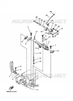 COMMANDE D'ACCELERATEUR pour Yamaha F6B Manual Starter, Tiller Handle, Manual Tilt, Shaft 15