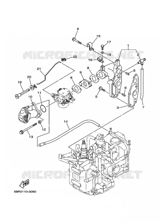 ADMISSION Yamaha OUTBOARD ENGINES 6hp (4.4kW) 2003 F6  F6BMHL