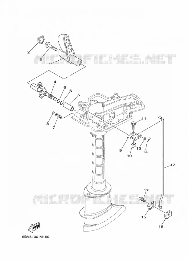 COMMANDE D'ACCELERATEUR Yamaha OUTBOARD ENGINES 6hp (4.4kW) 2013 F6  F6CMHS