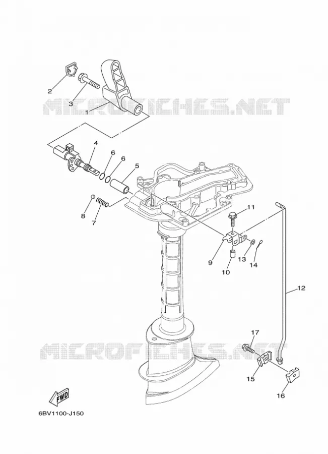COMMANDE D'ACCELERATEUR Yamaha OUTBOARD ENGINES 6hp (4.4kW) 2012 F6  F6CMHS