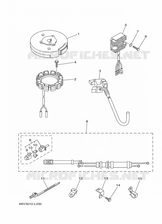 PIÈCES OPTIONNELLES Yamaha OUTBOARD ENGINES 6hp (4.4kW) 2012 F6  F6CMHS