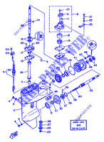 BOITIER D'HELICE ET TRANSMISSION 1 pour Yamaha F8A 4 Stroke, Manual Start de 1989