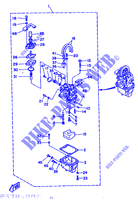 CARBURATEUR pour Yamaha F8A 4 Stroke, Manual Start de 1989