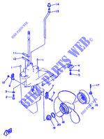 BOITIER D'HELICE ET TRANSMISSION 2 pour Yamaha F8A 4 Stroke, Manual Start de 1988