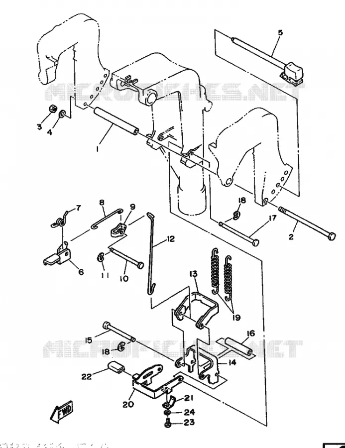 SUPPORT 2 Yamaha OUTBOARD ENGINES 8hp (5.9kW) 1992 F8  F8BE